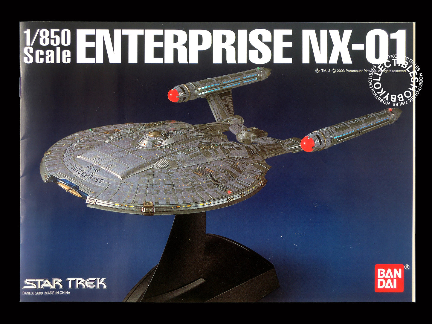 Bandai Star Trek 1/850 Enterprise NX-01 Pre-Painted + Light Up Model Kit