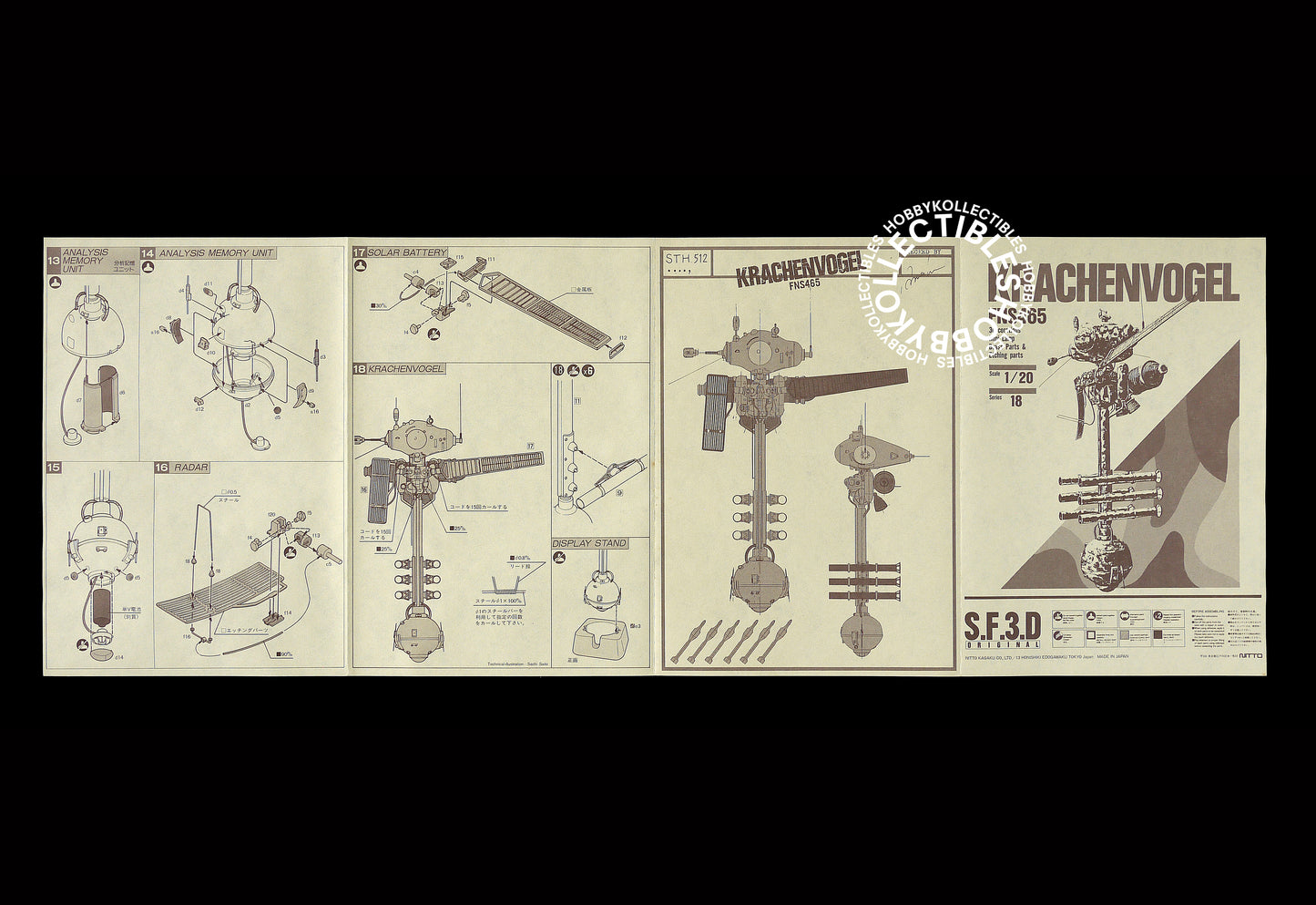 SF3D Original Vintage Ma.K 1/20 Krachenvogel FNS465 Model Kit