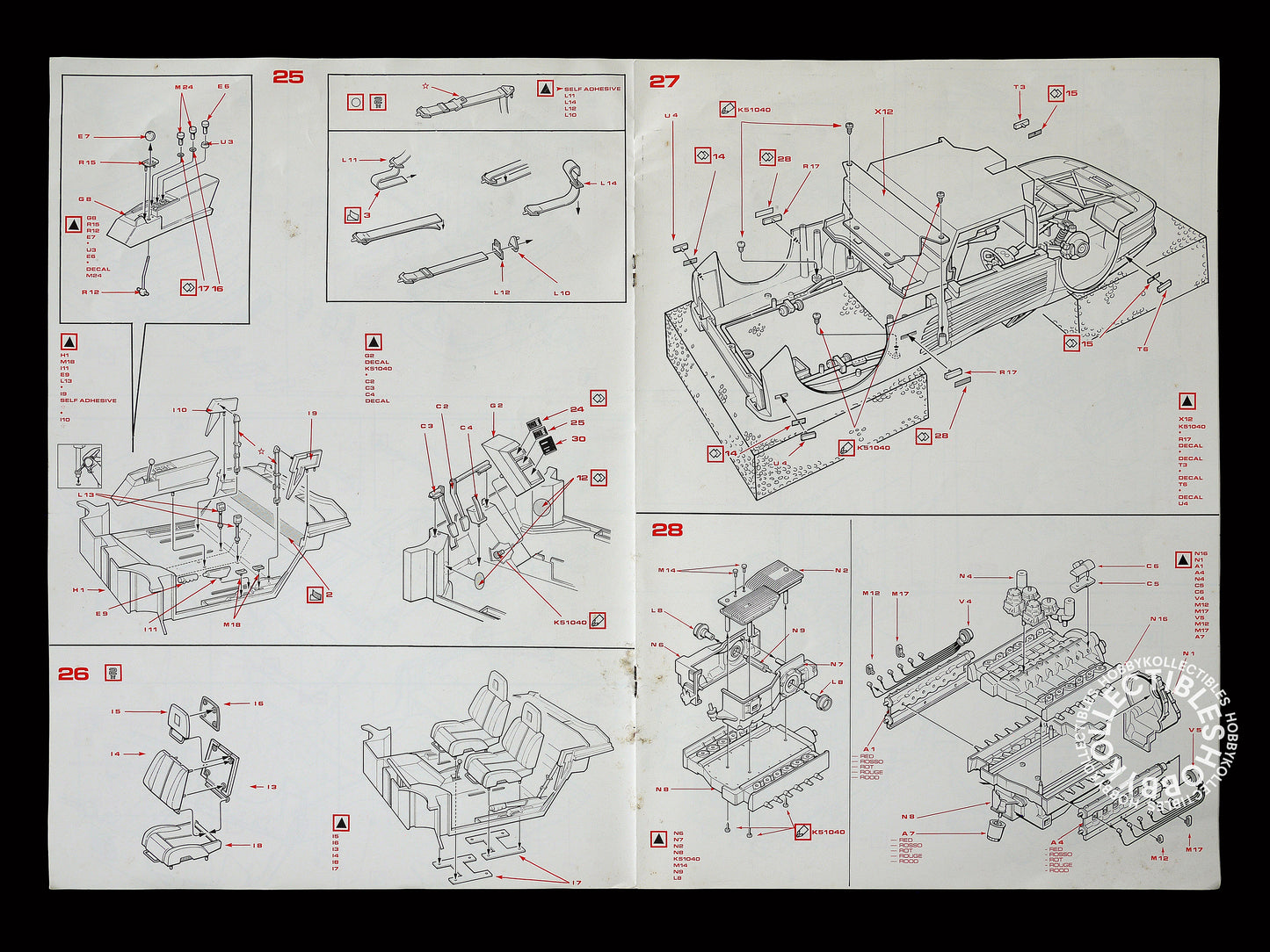 Pocher Rivarossi 1/8 Ferrari Testarossa Spider Metal Body K52 White Color Plastic Model Kit