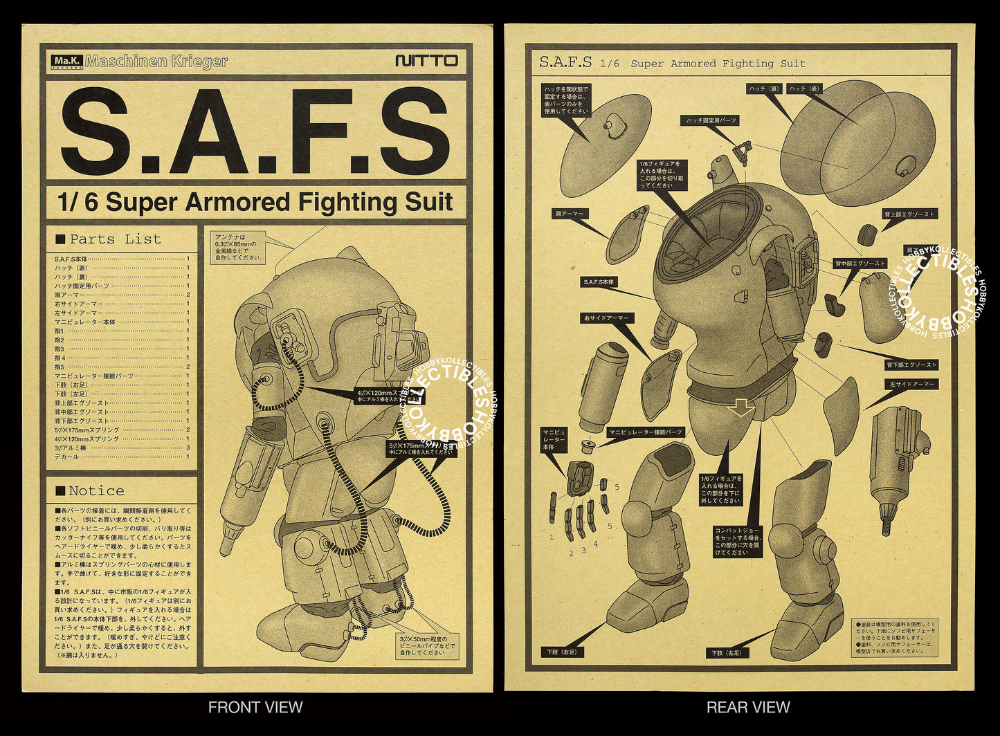 Ma.K Nitto SF3D Vintage 1/6 SAFS Vinyl Mecha Model Kit