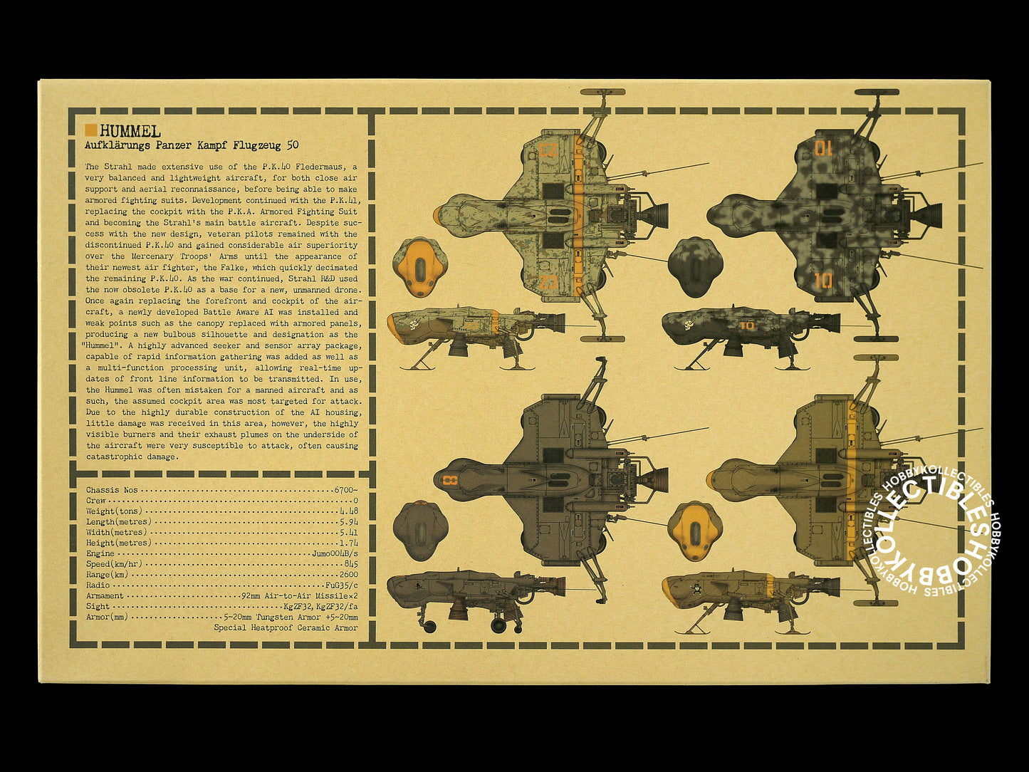 Ma.K Wave SF3D Mecha 1/20 MK-36 Hummel Model Kit