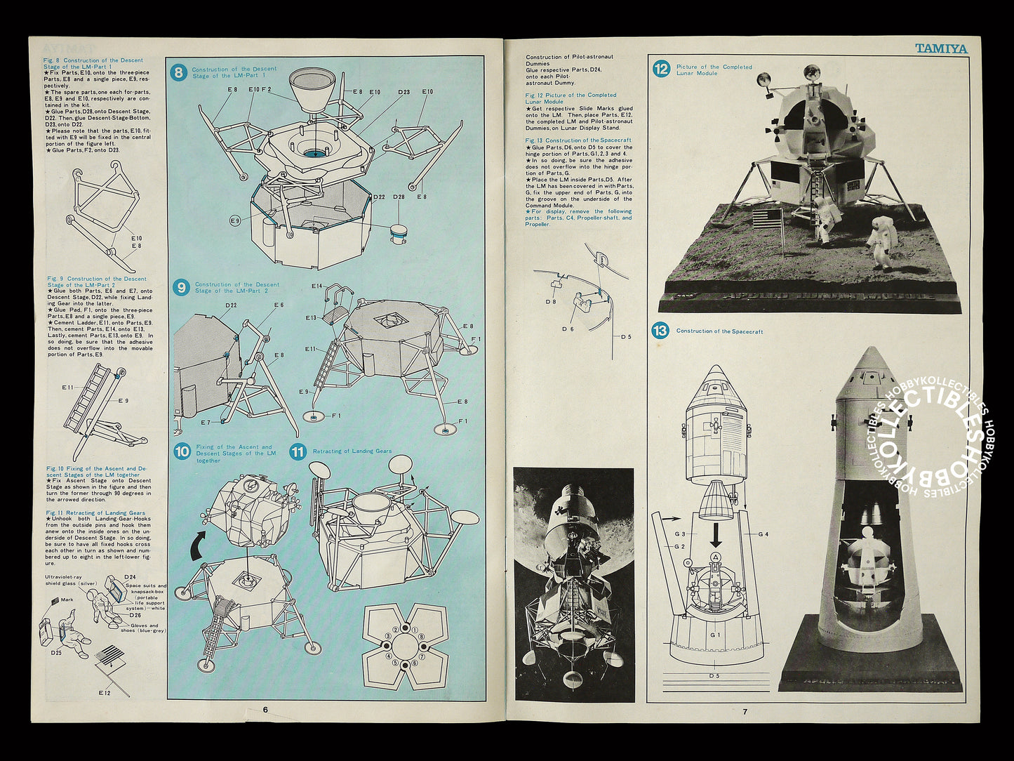 Tamiya 1/70 Vintage Apollo Lunar Spacecraft 1969 Model Kit