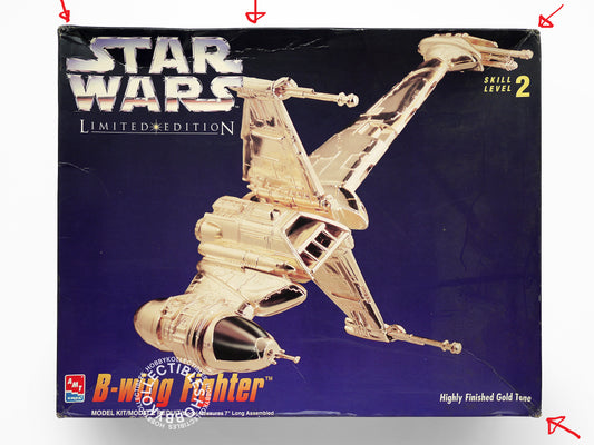 AMT ERTL Star Wars B-Wing Fighter Gold Tone Limited Ed. Model Kit