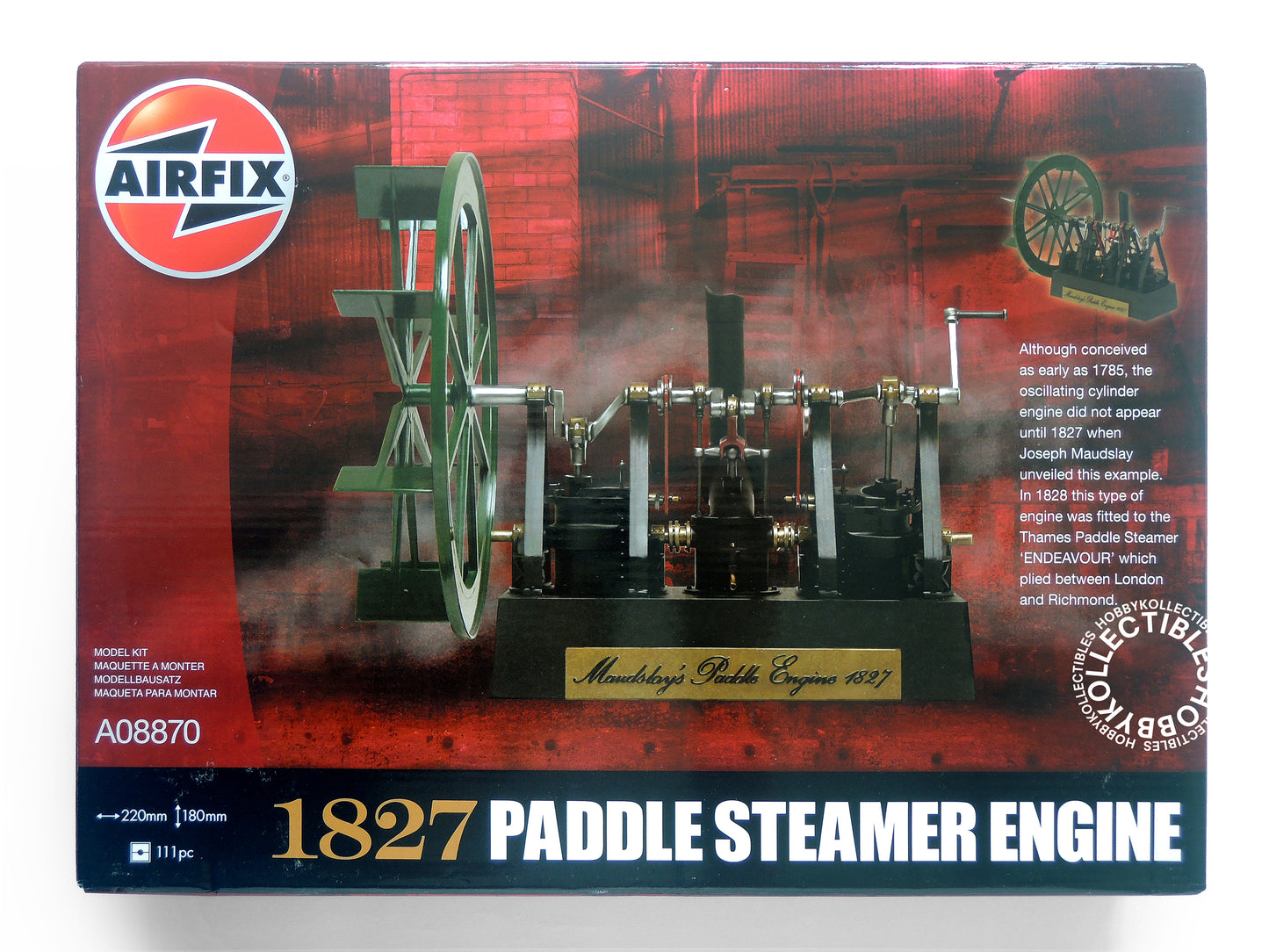 Airfix 1827 Paddle Steamer Engine Plastic Model Kit