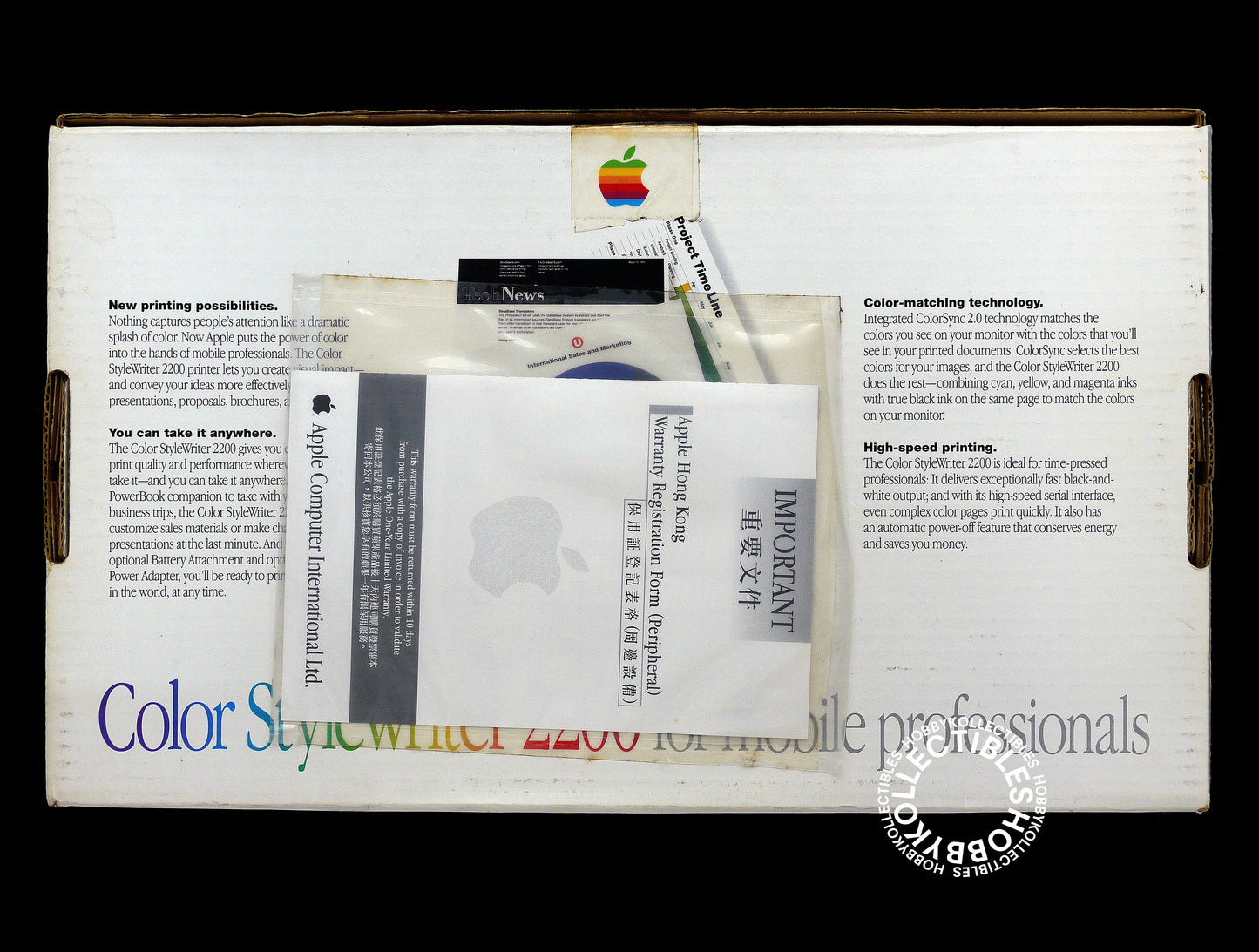 Apple Vintage Portable Color StyleWriter 2200 Inkjet Printer M3775FE/A Rare