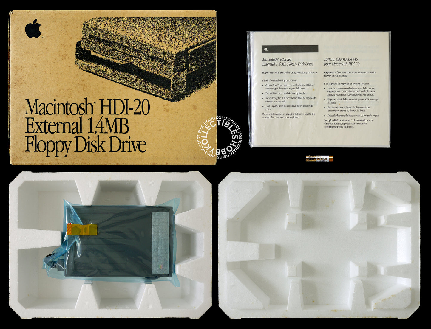Apple Vintage Macintosh HDI-20 External 1.4Mb Floppy Disk Drive M8061