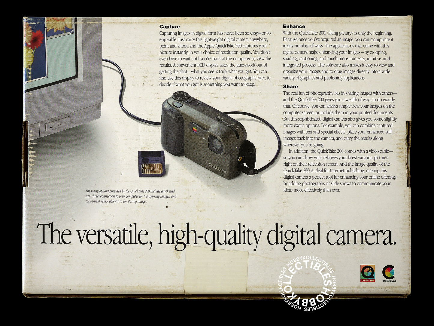 (SOLD) Apple Vintage QuickTake 200 Digital Camera Boxed NOT WORKING / MISSING MANUAL