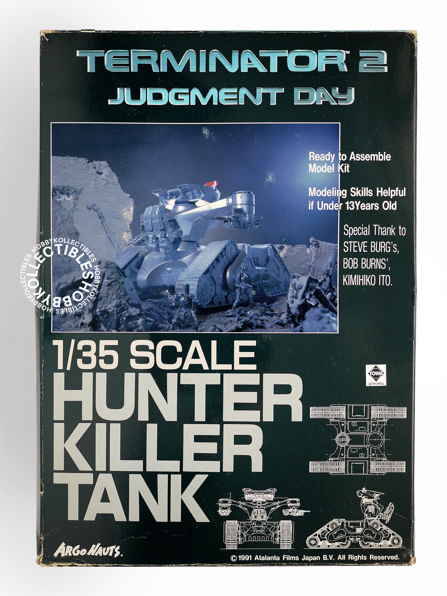 ArgoNauts Vintage 1/35 Terminator Hunter Killer Tank Model Kit