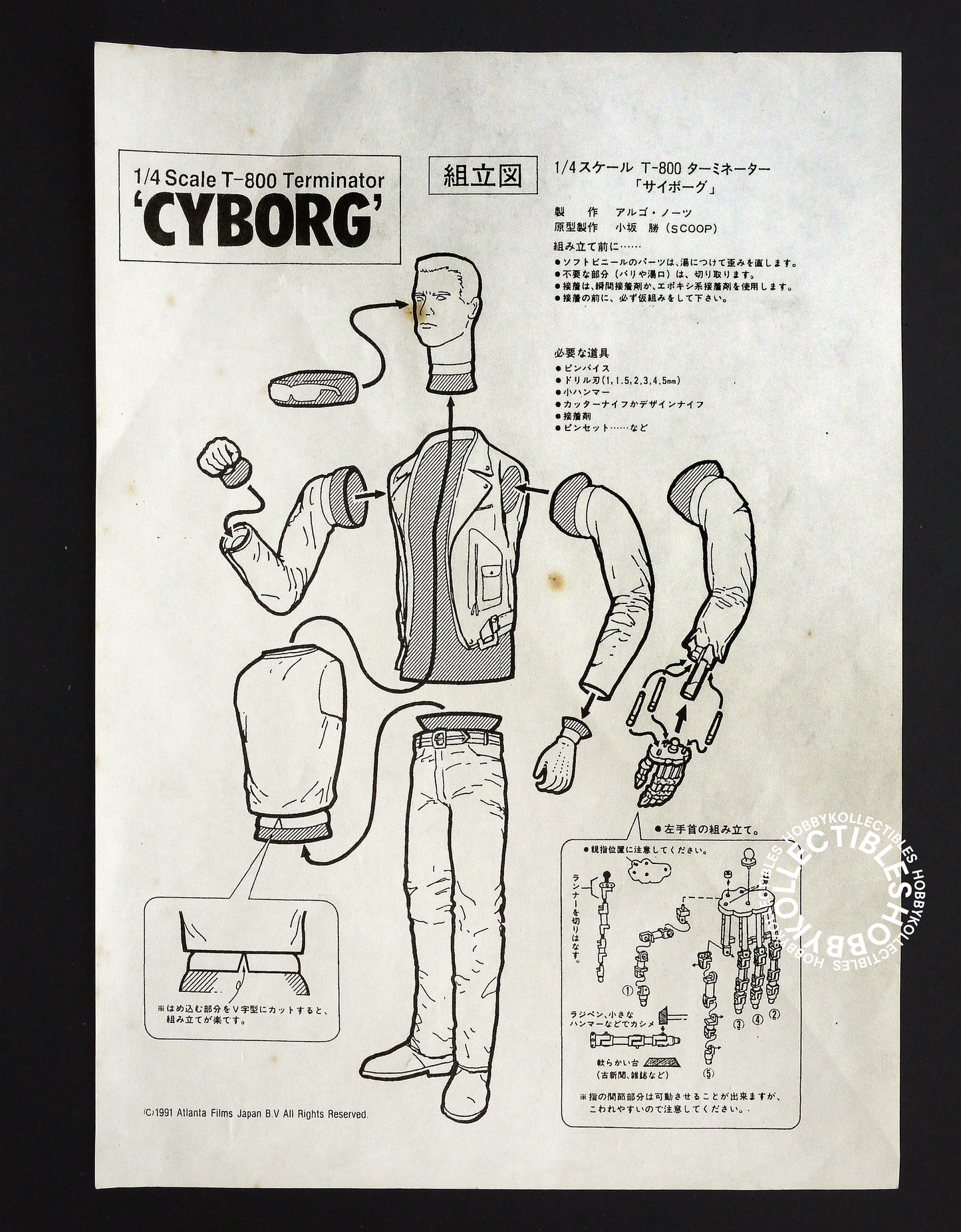 ArgoNauts Vintage 1/4 T-800 Terminator 2 Cyborg Vinyl Model Kit