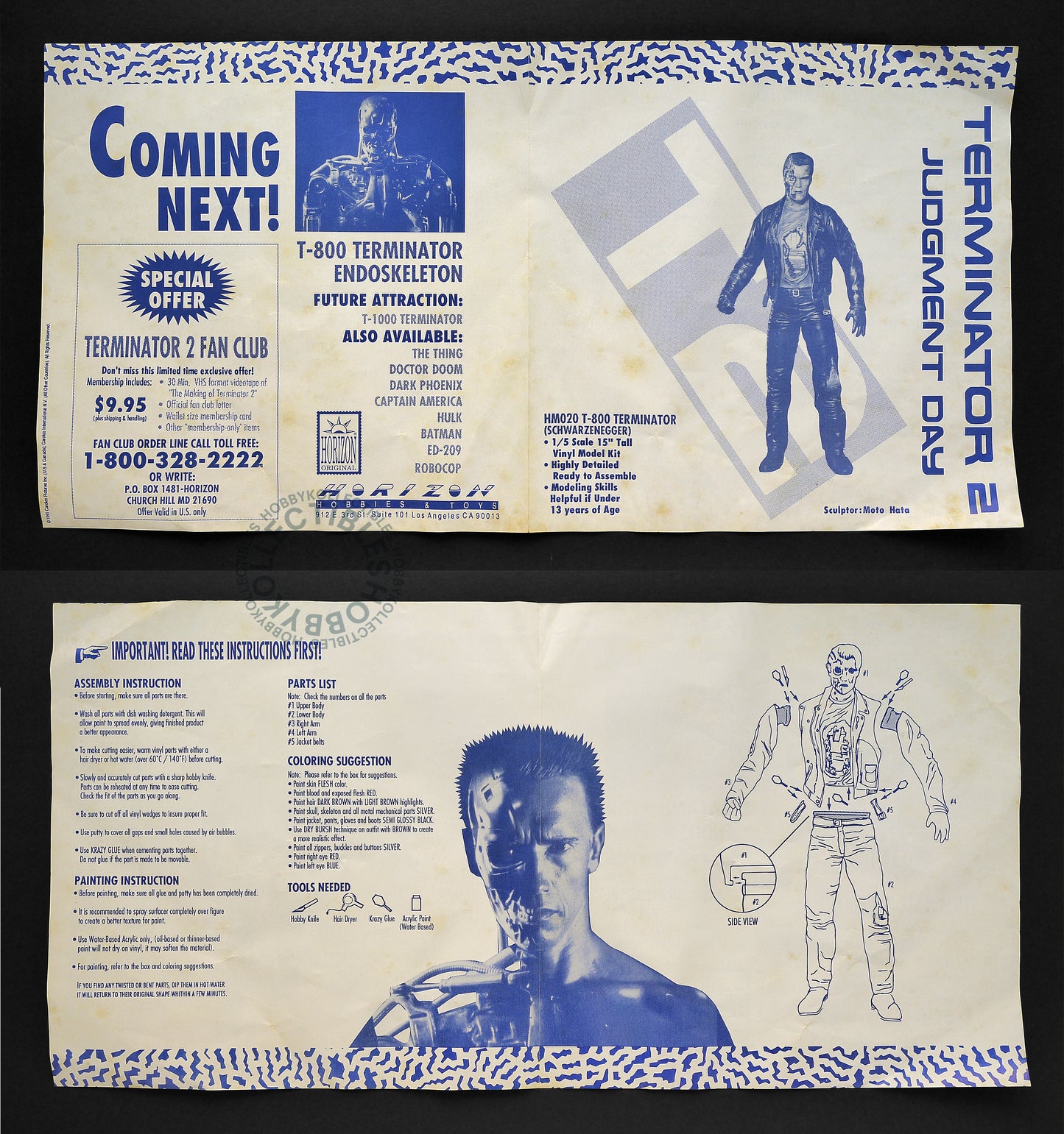 ArgoNauts Vintage 1/5 Terminator T-800 Crush head Vinyl Model Kit
