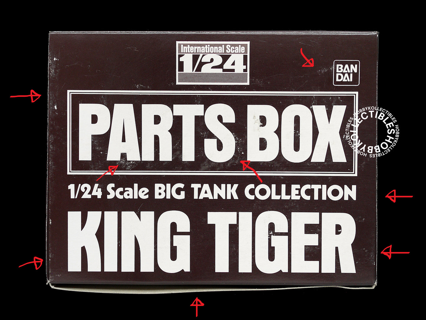 Bandai Vintage 1/24 Motorised King Tiger Remote Tank Model Kit