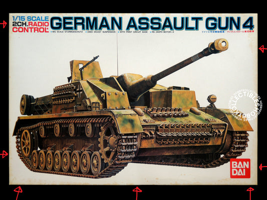 Bandai Vintage 1/15 German Assault Gun4 Static/RC Tank Model Kit