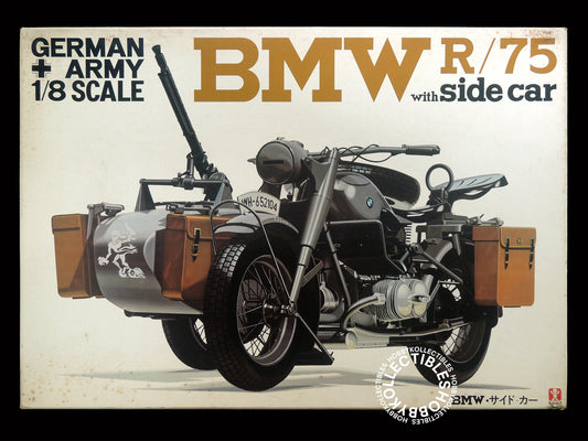 Bandai Vintage 1/8 German Army BMW R75 Motorcycle Model Kit