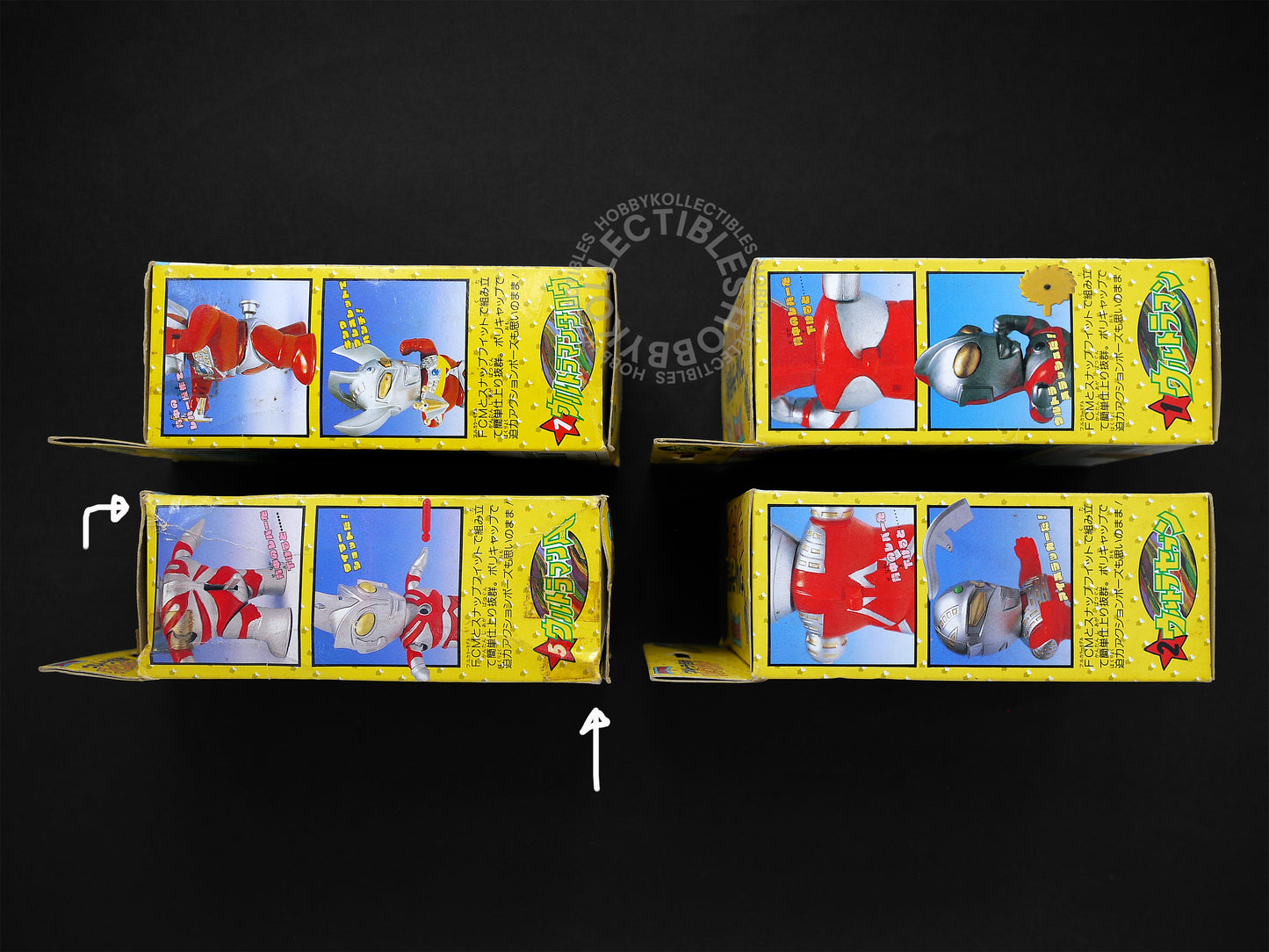 Lot of 4 x Bandai Ultraman Club Secret Weapon Model Kit (MISSING CARD)