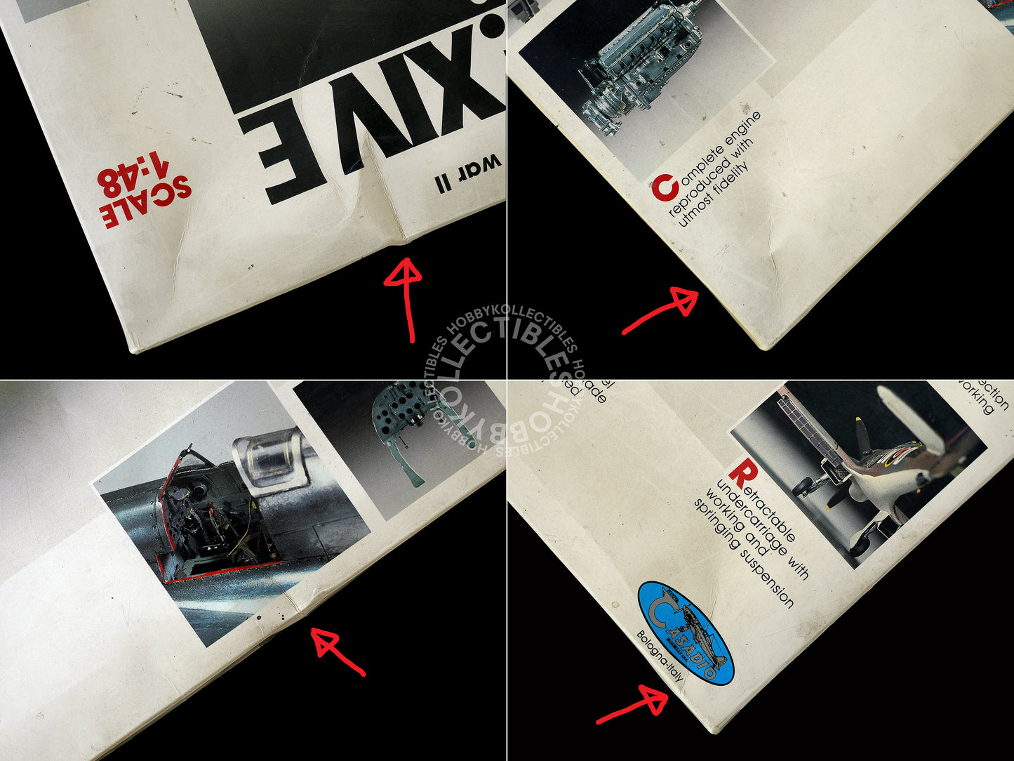 Casadio Gunze 1/48 Spitfire F.XIV E Fighter Metal Model Kit