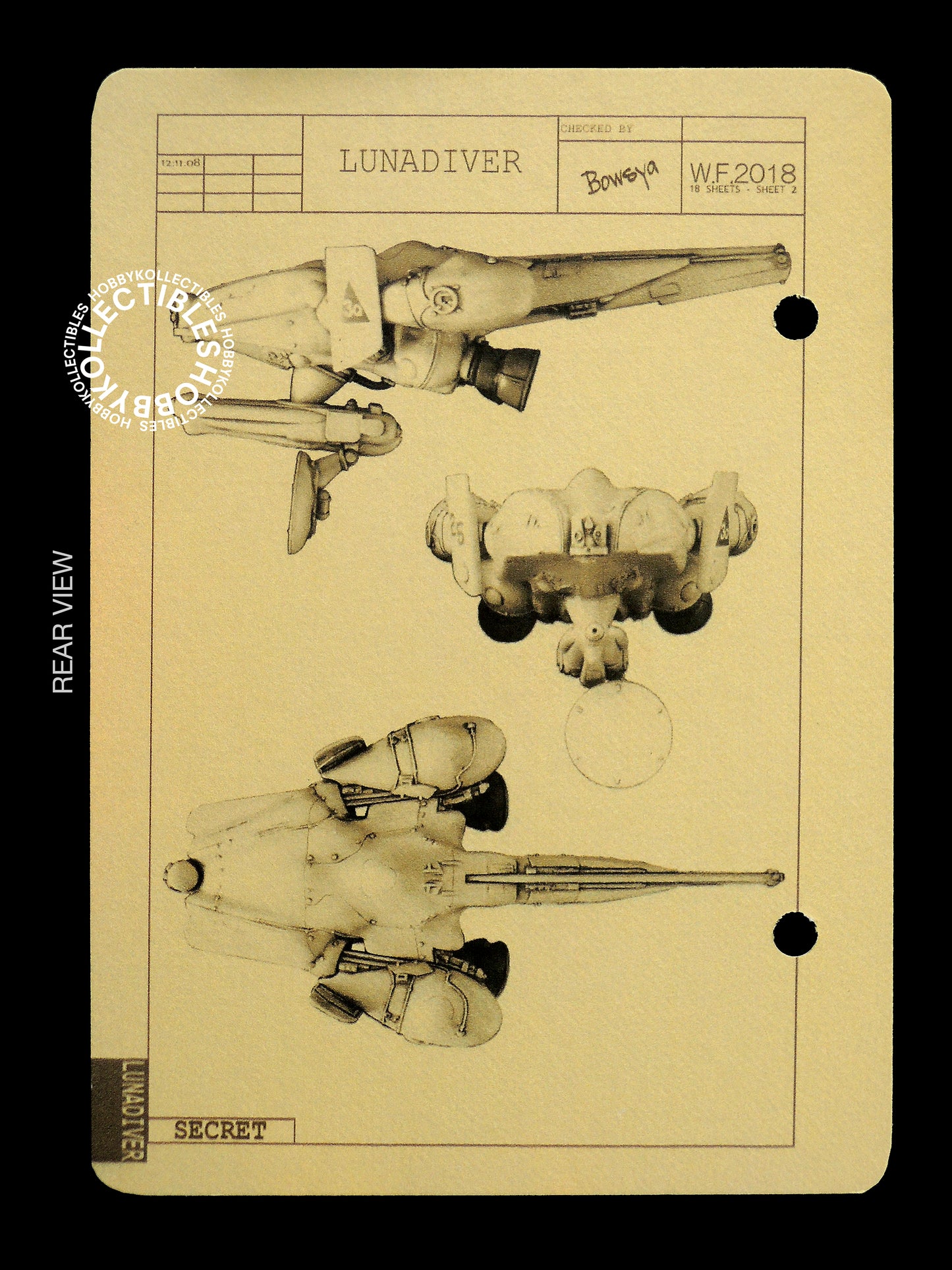 Tenbowkissa Ma.k SF3D 1/76 Lunadiver Stingray Resin Model Kit
