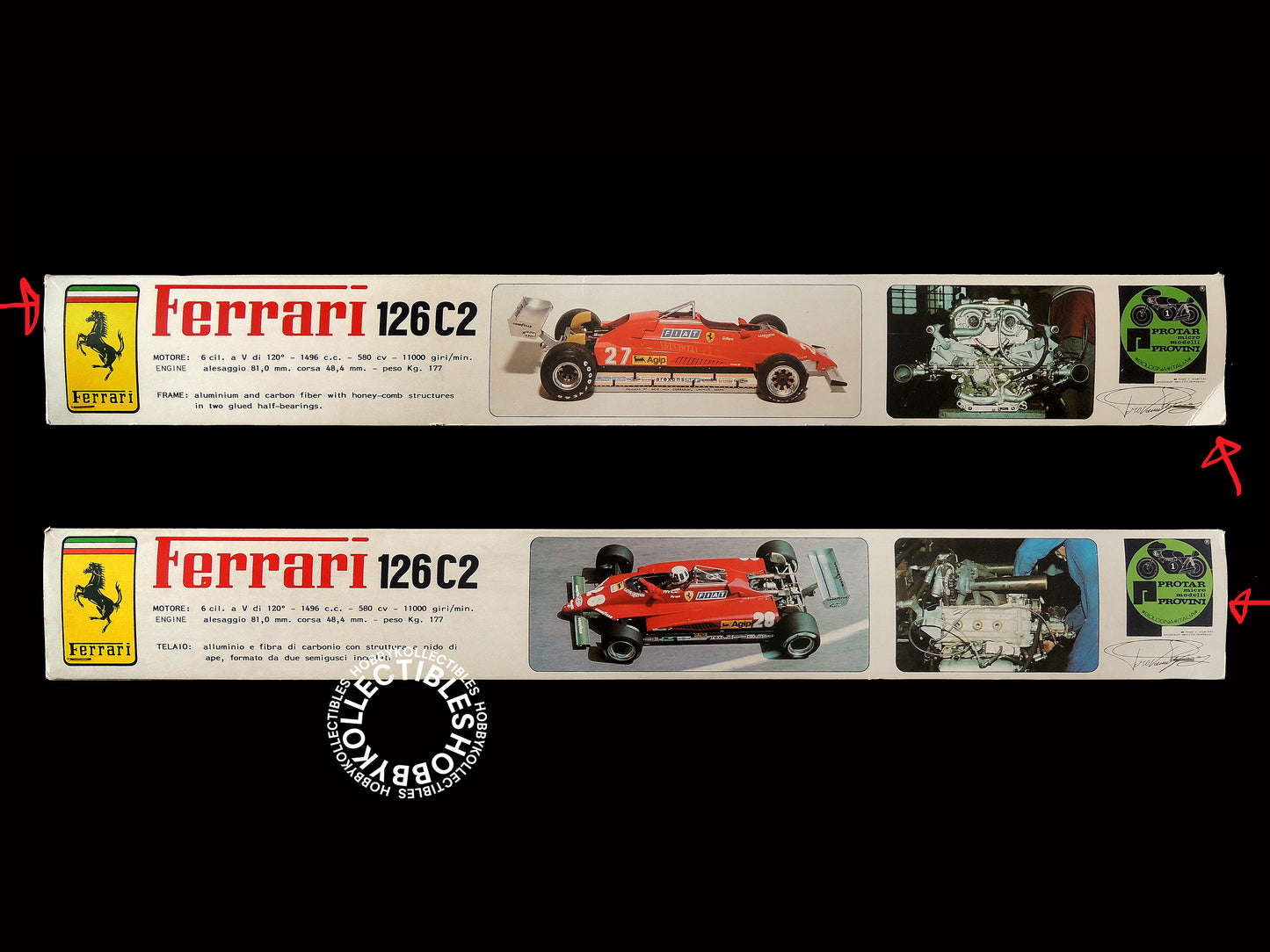 Protar Vintage 1/12 Ferrari 126 C2 F1 Mod.188 Model Kit
