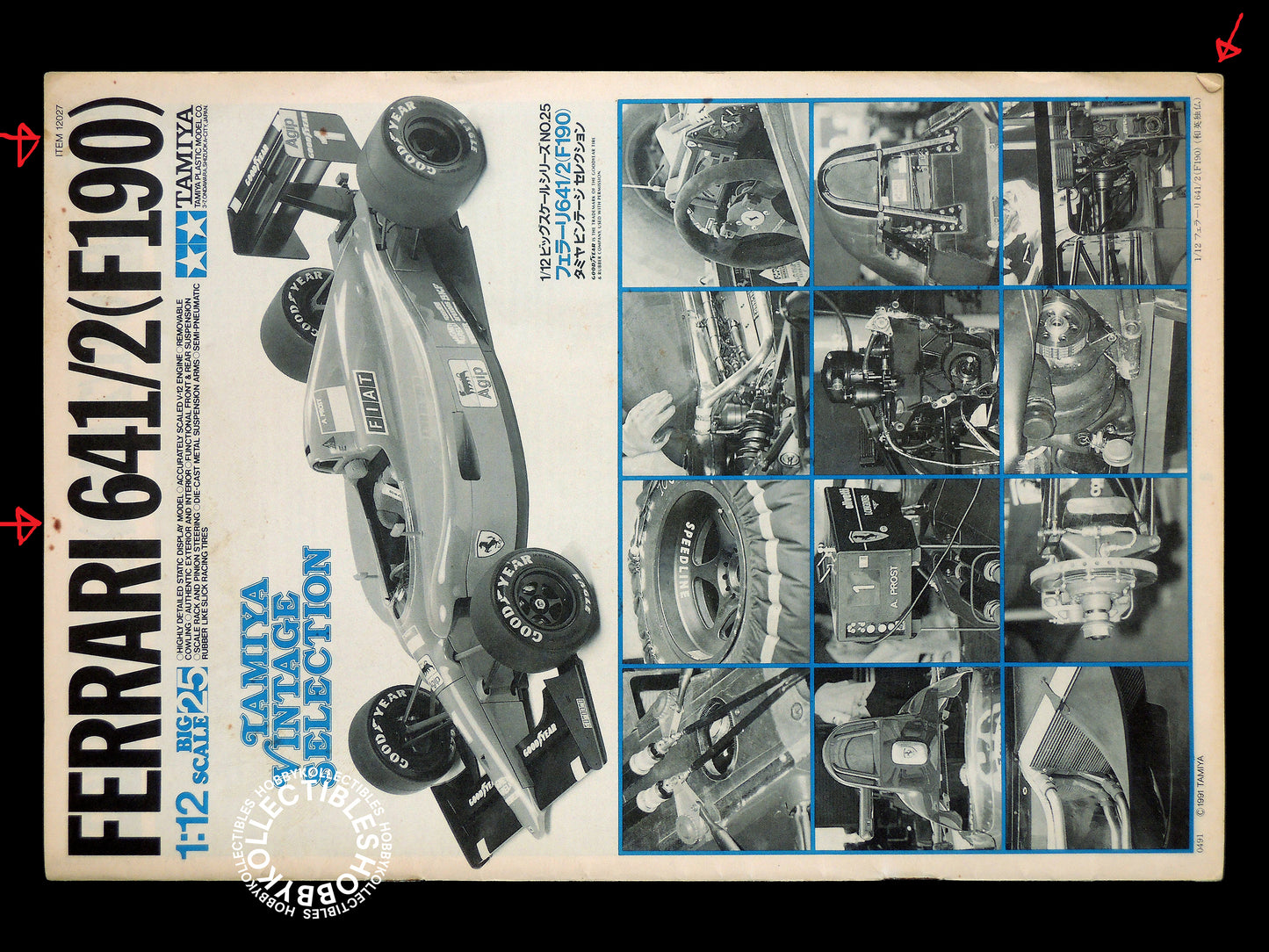 Tamiya 1/12 Full View Ferrari 641/2(F190) F1 Limited Ed. Model Kit