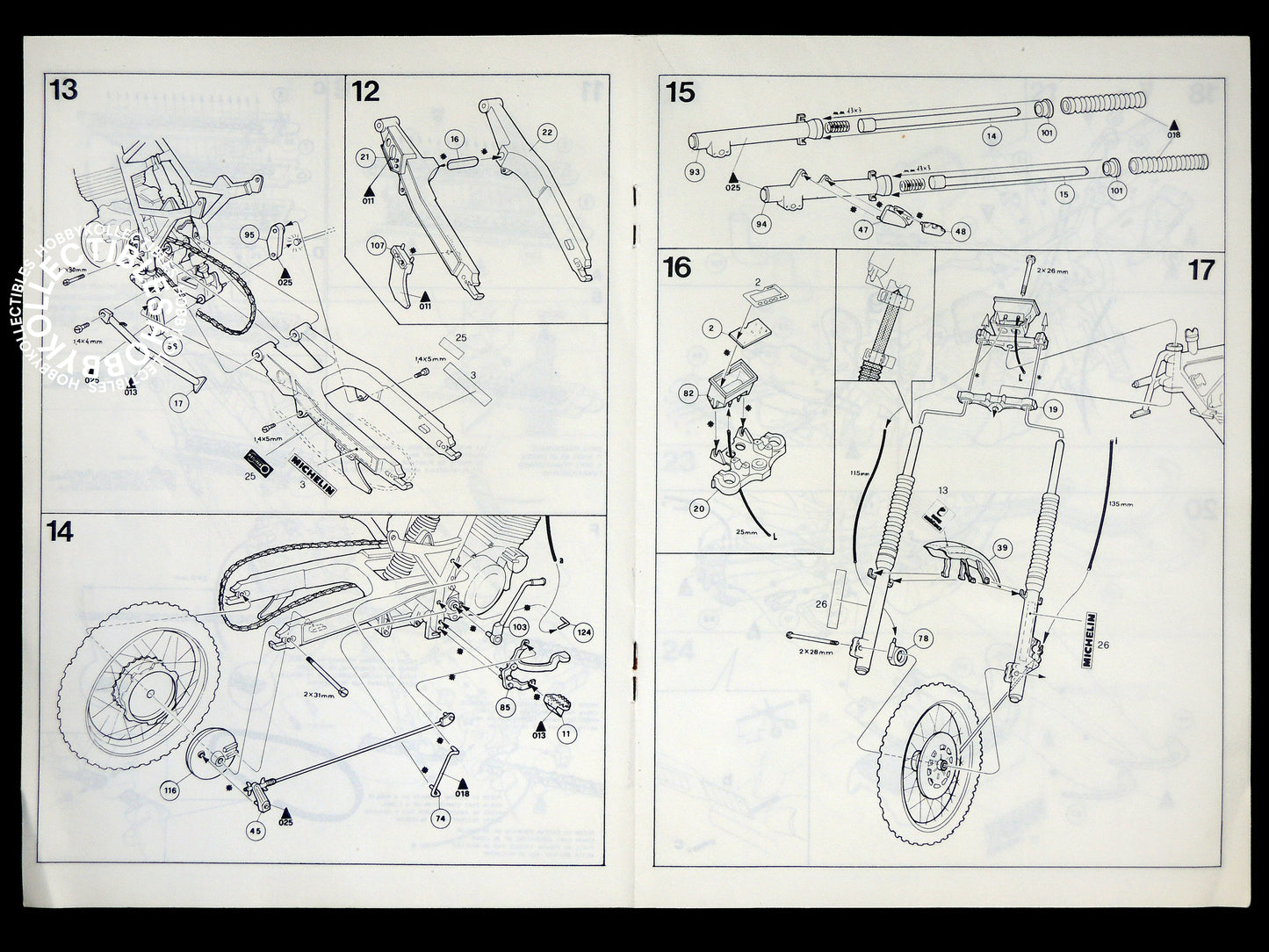 Protar Vintage 1/9 Yamaha Ténéré Motorcycle Metal Frame Model Kit