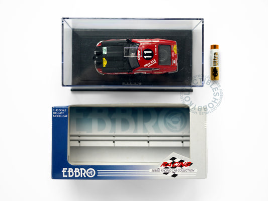 Ebbro 1/43 Die-Cast Nissan Datsun Fairlady Z 240Z Safari Rally Toy Car #43103 Red/Black