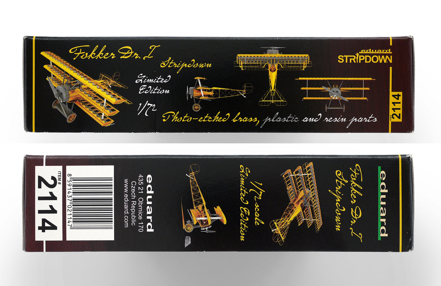 Eduard 1/72 Fokker Dr.I Stripdown Limited Ed. Aircraft Plastic Model Kit