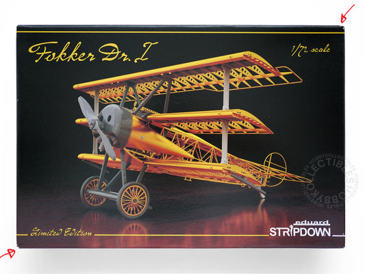 Eduard 1/72 Fokker Dr.I Stripdown Limited Ed. Aircraft Plastic Model Kit