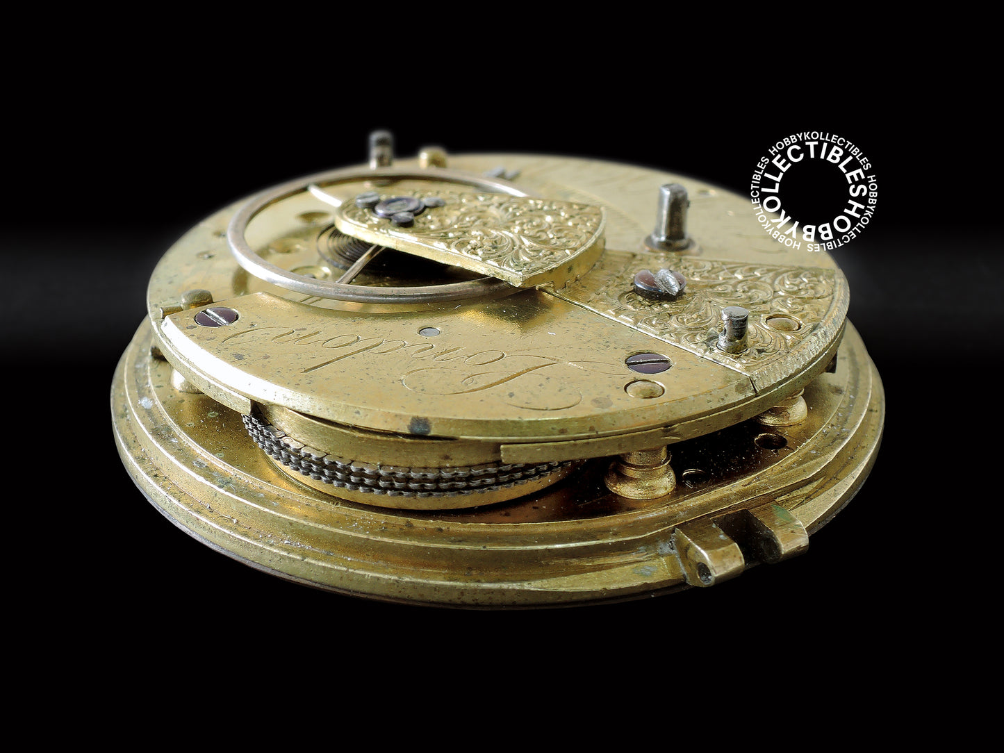 English Silver Hunter Case C.J. Hill London Fusee Pocket Watch