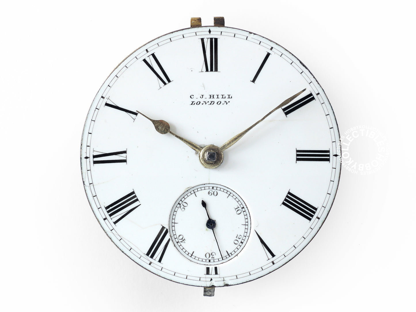 English Silver Hunter Case C.J. Hill London Fusee Pocket Watch