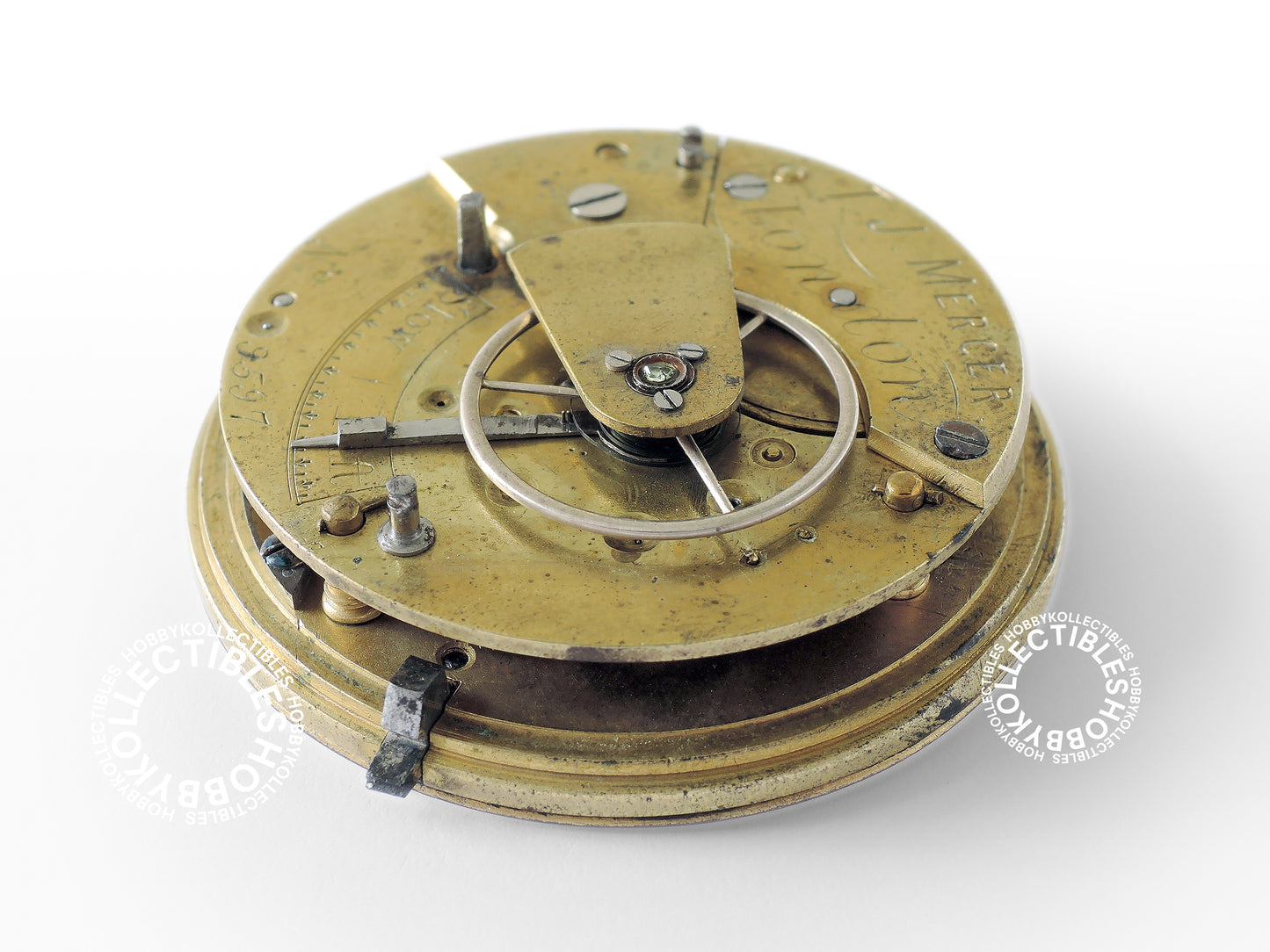 English Silver Open Face T.J. Mercer Fusee Pocket Watch