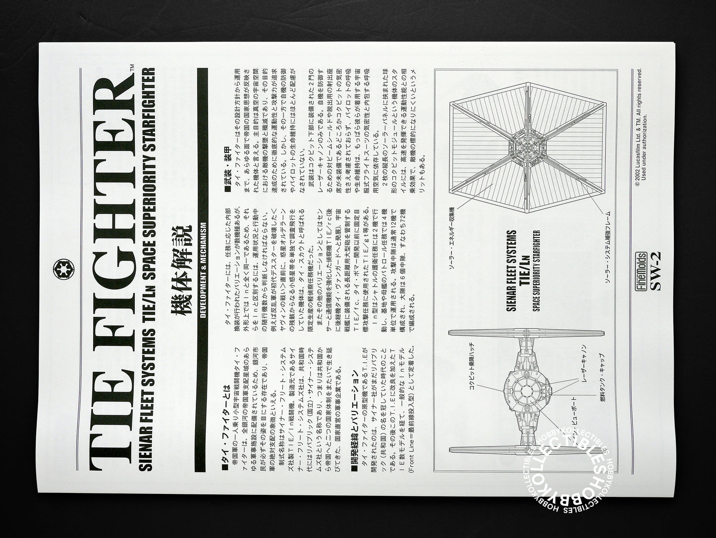 FineMolds Star Wars 1/72 Tie Fighter SW-2 Model Kit
