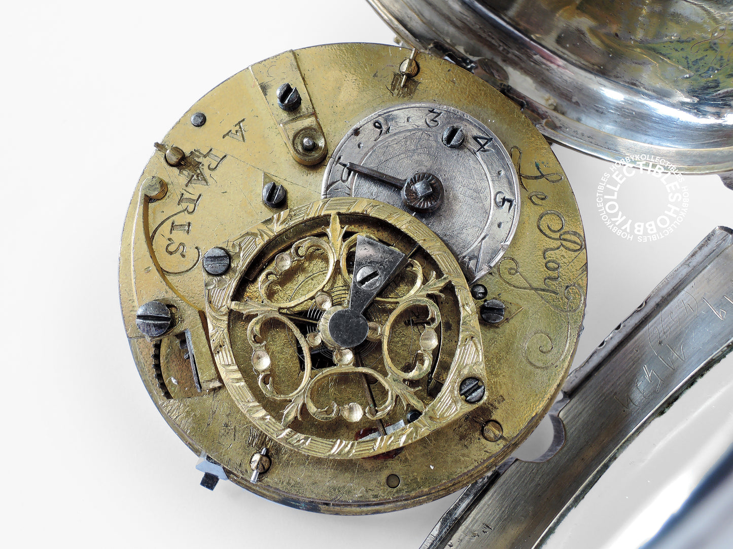 French Silver Open Face Verge Fusee(Le Roy) Pocket Watch