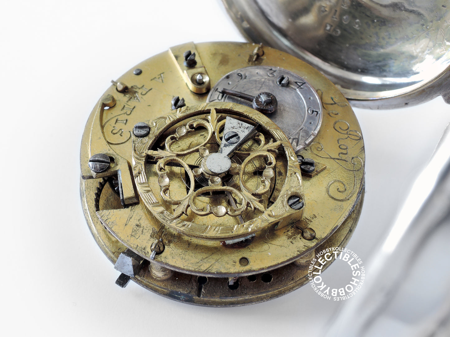 French Silver Open Face Verge Fusee(Le Roy) Pocket Watch