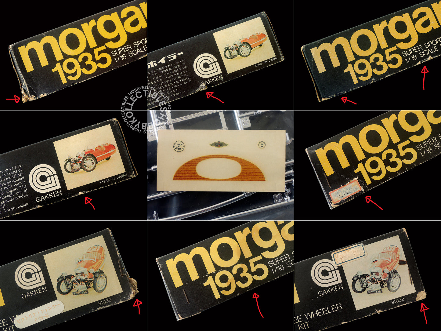 Gakken Vintage 1/16 Morgan Three Wheeler Model Kit