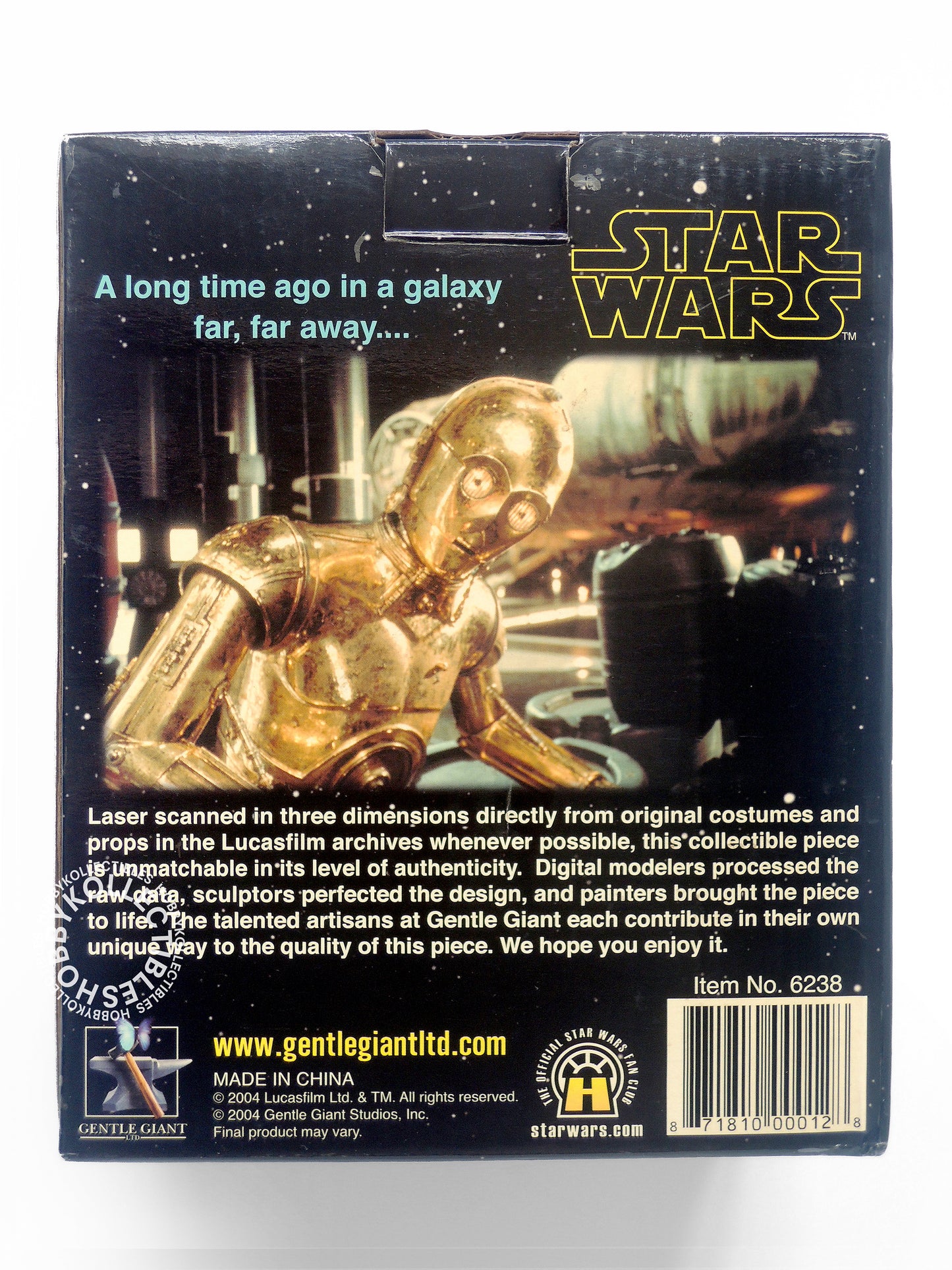 Gentle Giant Star Wars C-3PO Gold Plated Collectible Mini Bust USED
