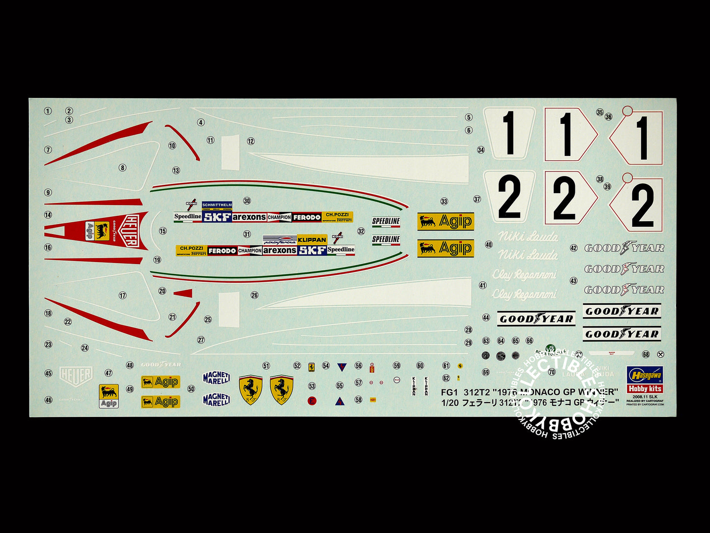 Hasegawa 1/20 Ferrari 312T2 Monaco GP Bonus Upgrade