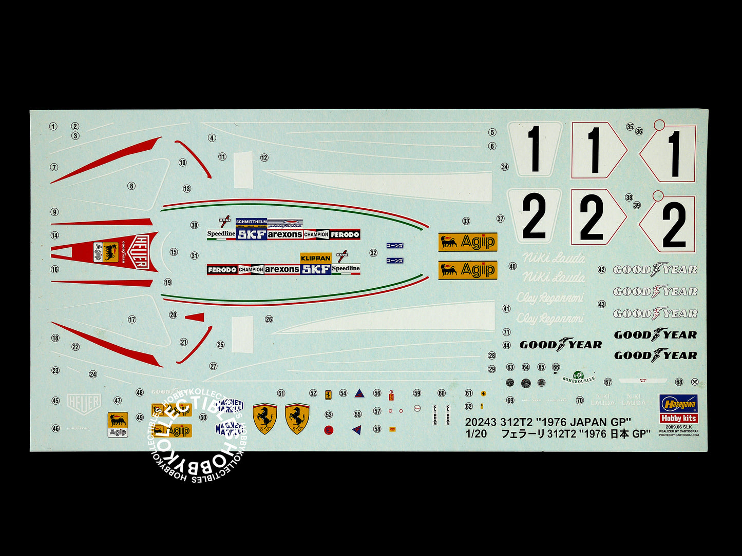 Hasegawa 1/20 F1 Ferrari 312T2 Japan GP Bonus Upgrade Kit