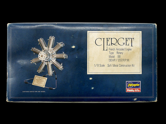 Hasegawa 1/8 French Rotary Engine Clerget 9B Metal Model Kit Rare