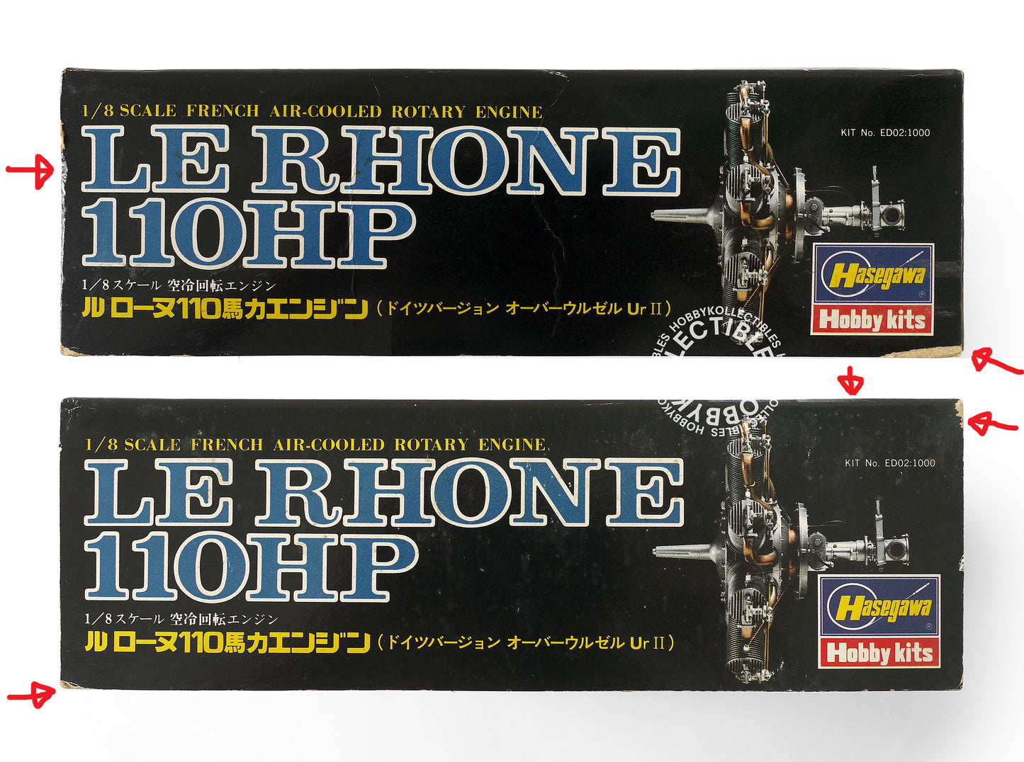 Hasegawa 1/8 Rotary Engine Le Rhone 110HP Model Kit