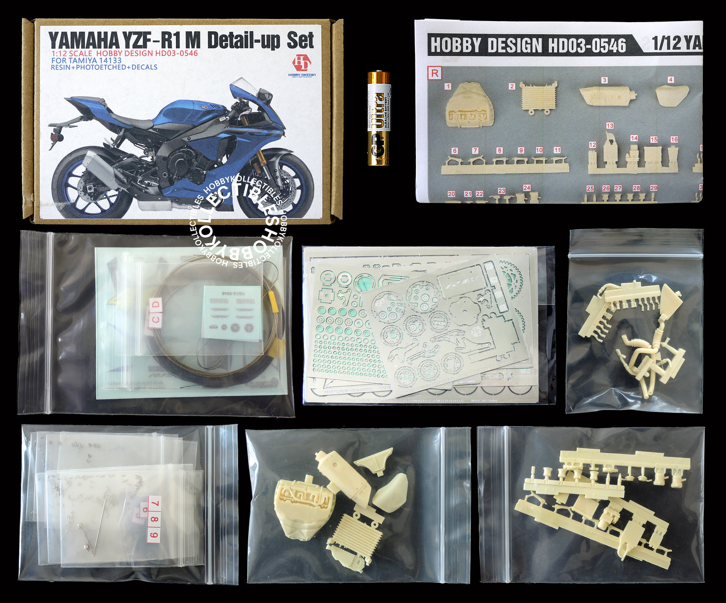 Hobby Design 1/12 Yamaha YZF-R1 M Detail-up Set Model Kit
