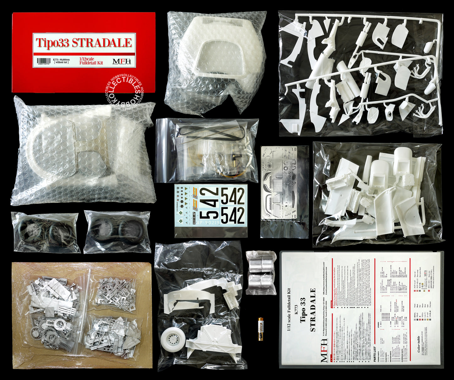 MFH 1/12 Alfa Romeo Tipo 33 Stradale K773 Full Detail Kit