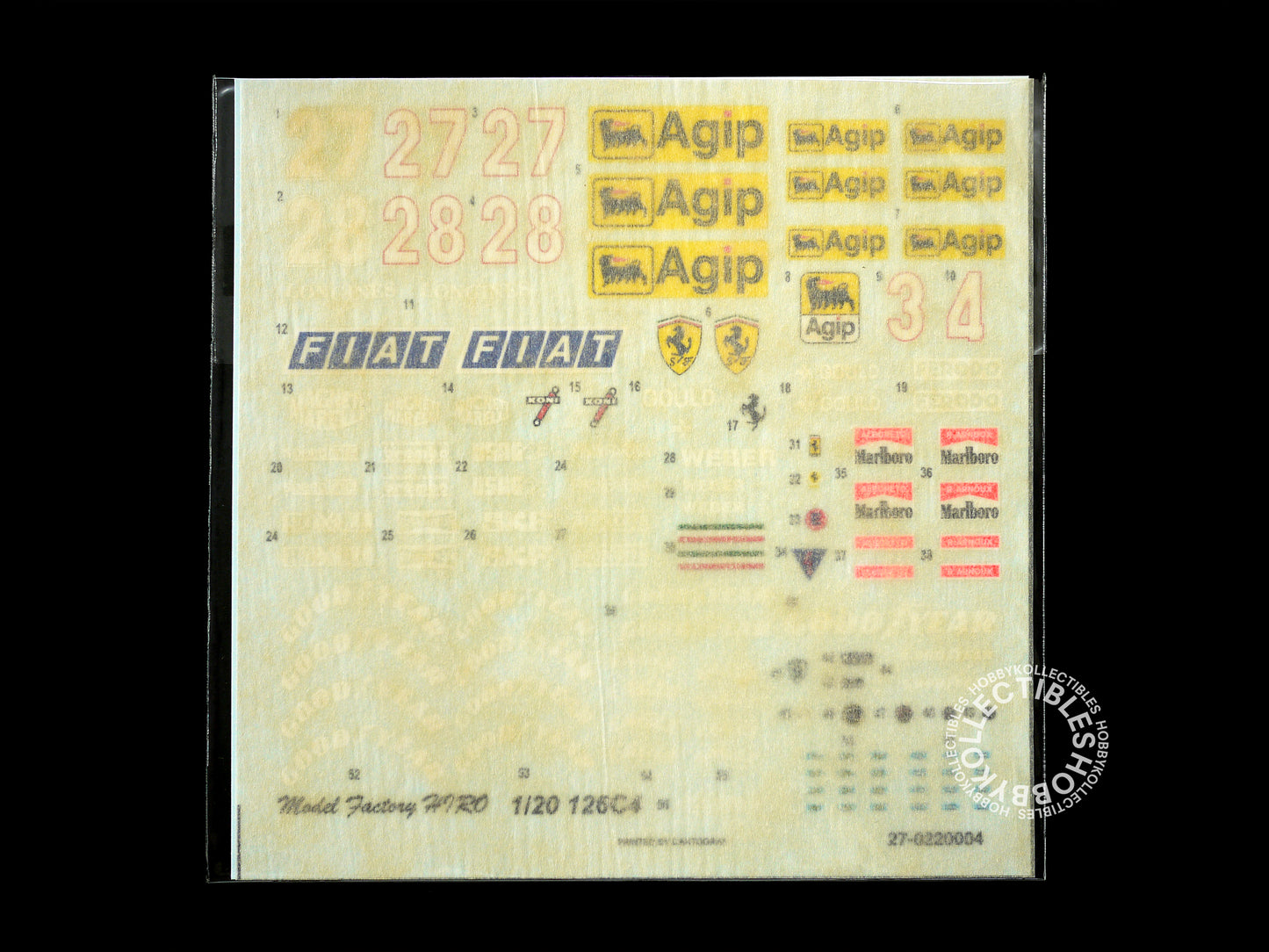 MFH 1/20 F1 Ferrari 126C4 Italy GP Metal Model Kit