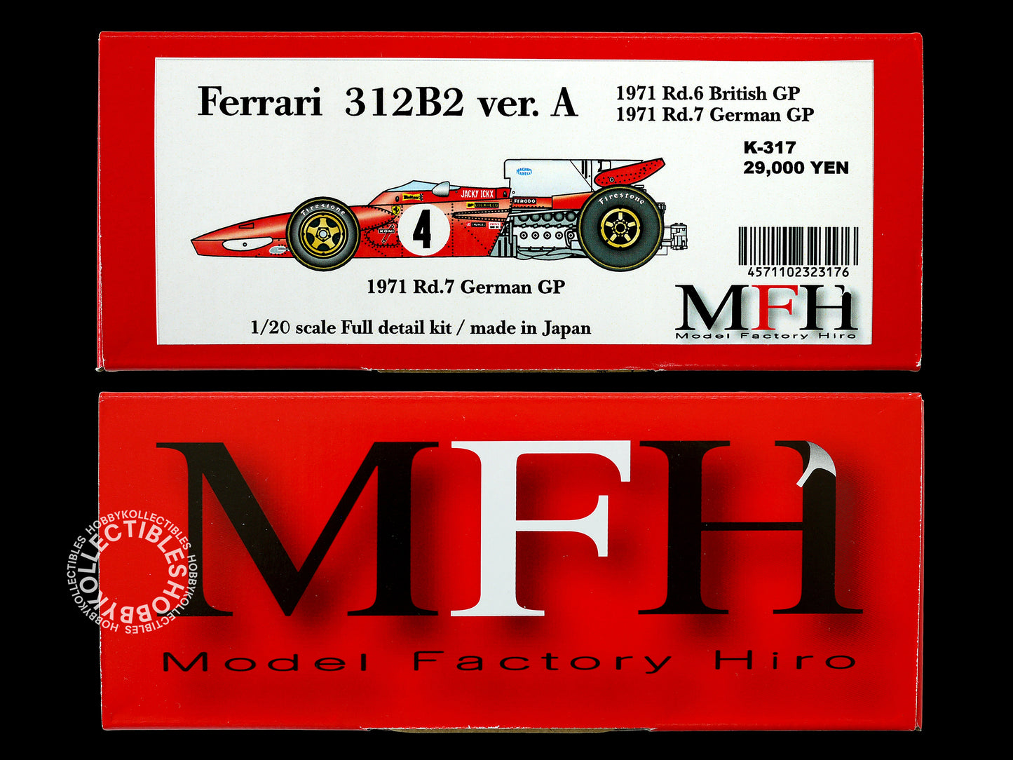 MFH 1/20 Ferrari 312B2 F1 Racing Full Detail Model Kit ver.A K317