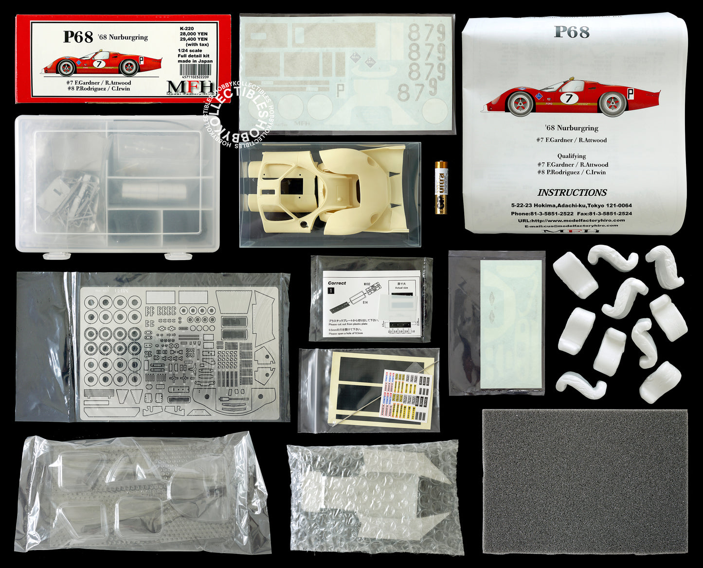Model 1/24 Ford P68 '68 Nurburgring Multi-Media Kit K220