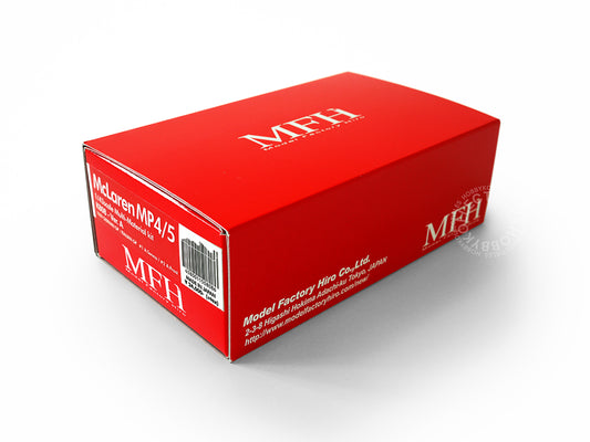 MFH Model Factory Hiro 1/43 scale McLaren MP4/5 metal kit packaging shot