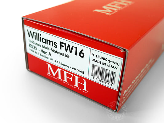 MFH 1/43 Williams FW16 F1 Racing #2 A.Senna Metal Model Kit K535