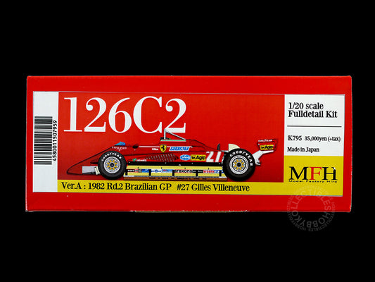 MFH 1/20 Ferrari 126C2 ver. A F1 Racing Brazilian GP Model Kit K795