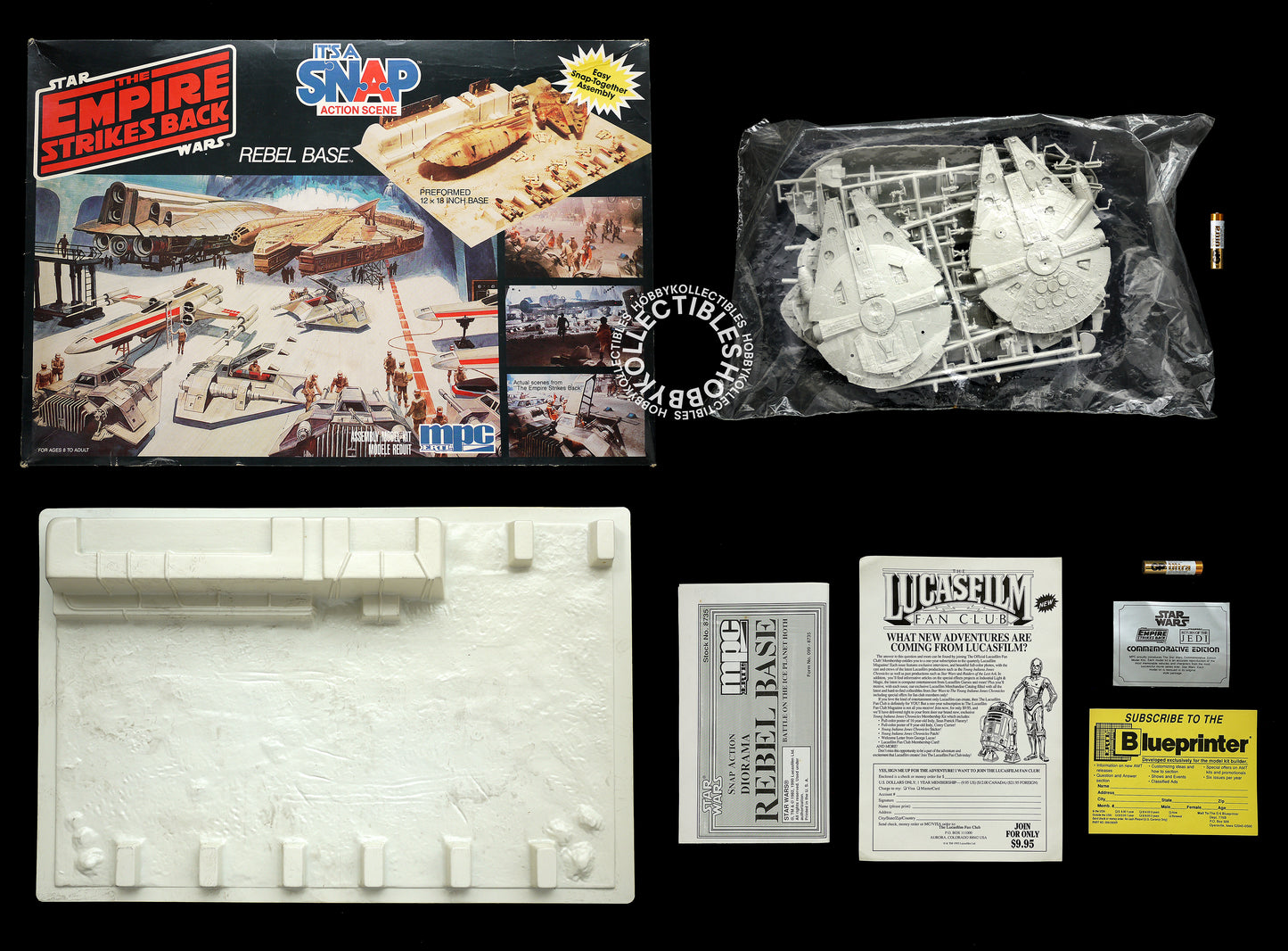 MPC/ERTL Vintage Star Wars ESB Rebel Base Action Scence Model Kit