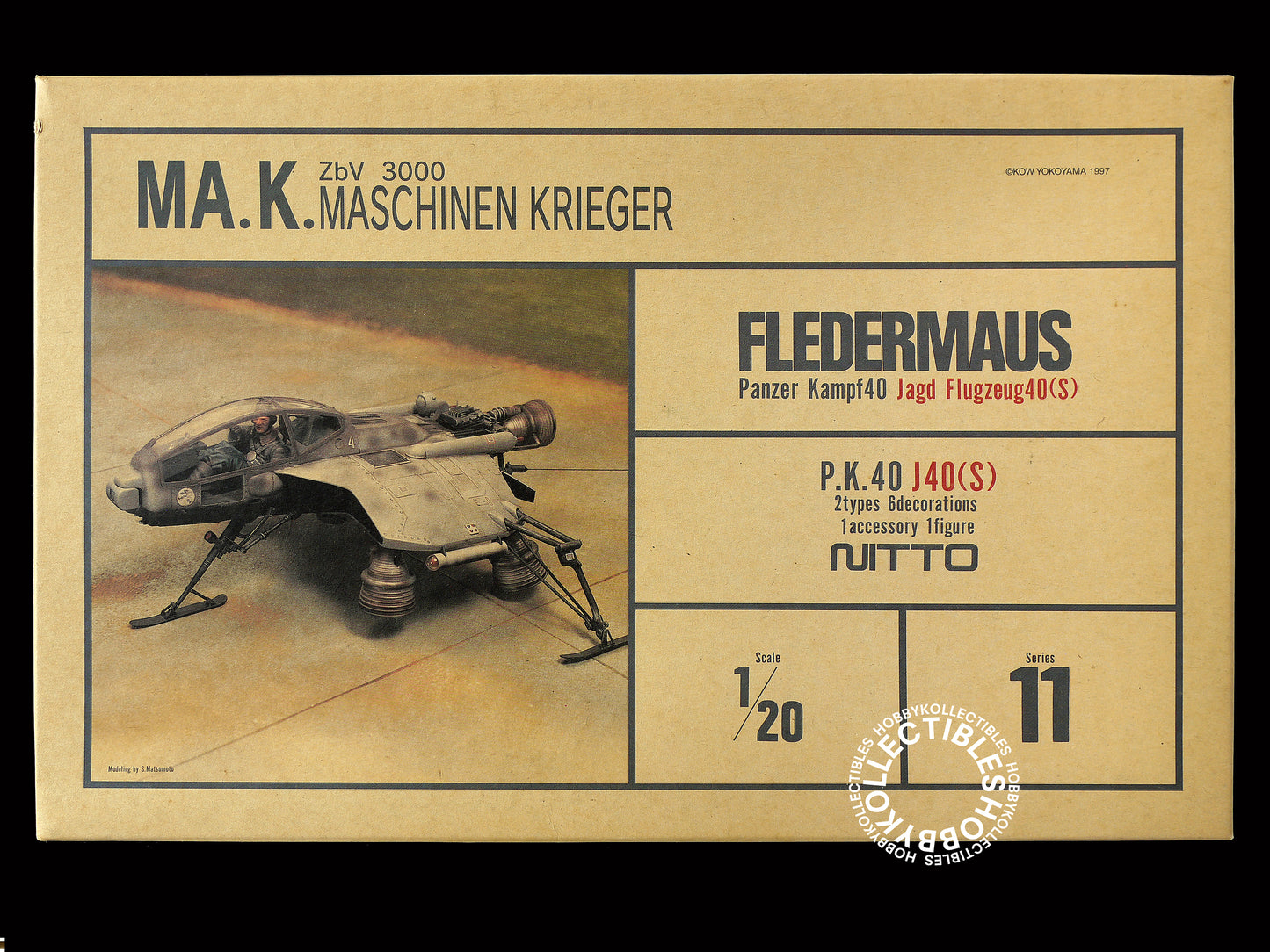 Ma.K Nitto SF3D Vintage 1/20 Fledermaus P.K.40 Model Kit