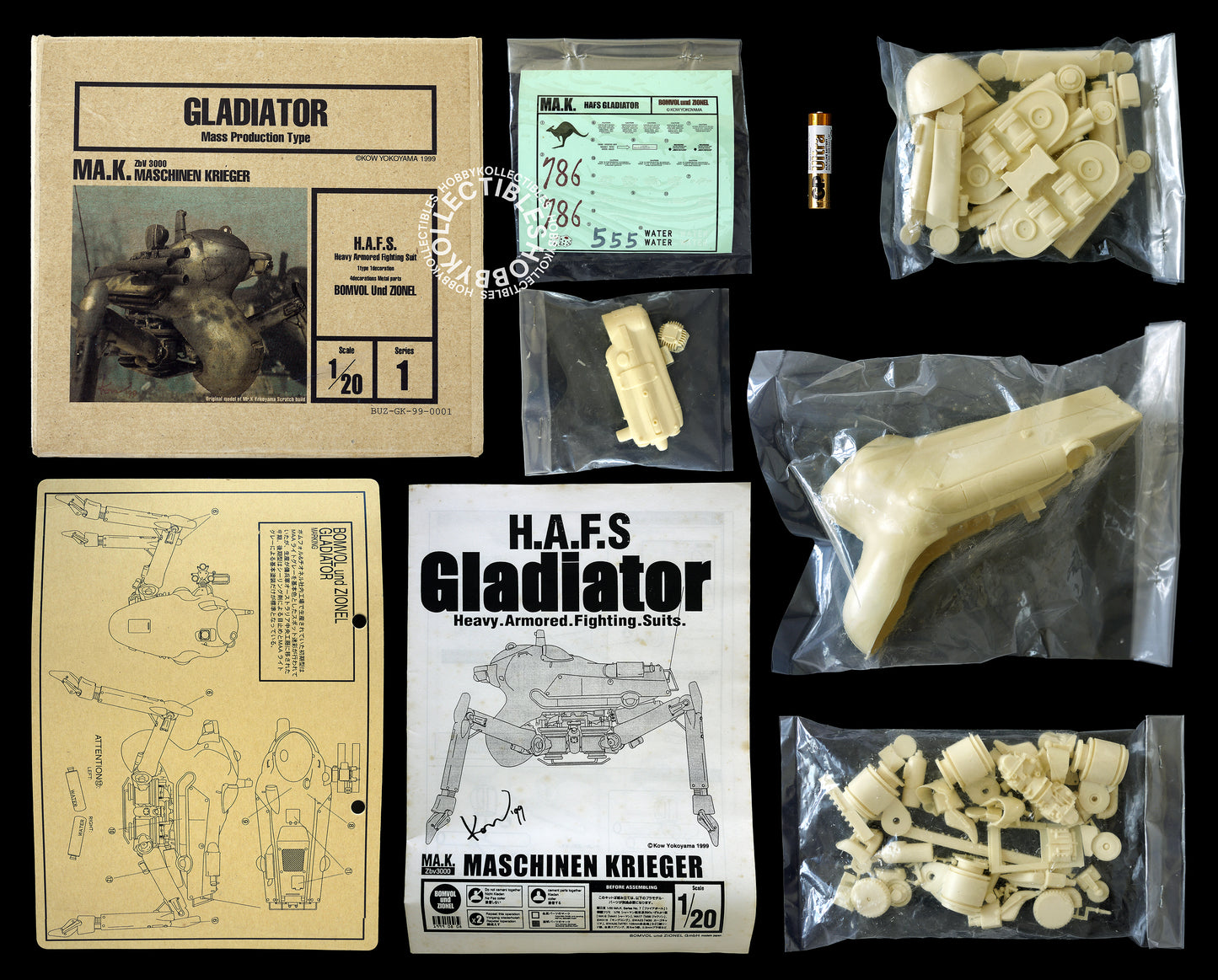 Bomvol Und Zionel Ma.K SF3D 1/20 Mecha Gladiator Resin Model Kit