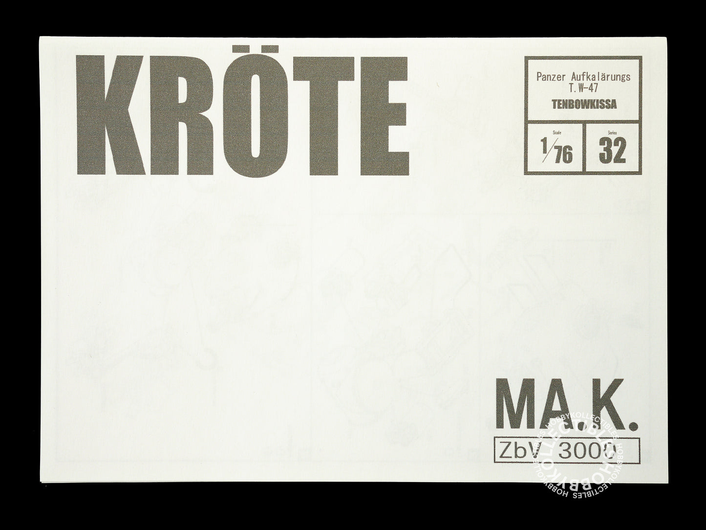 Ma.K Tenbowkissa SF3D 1/76 Kröte #32 Mecha Resin Model Kit